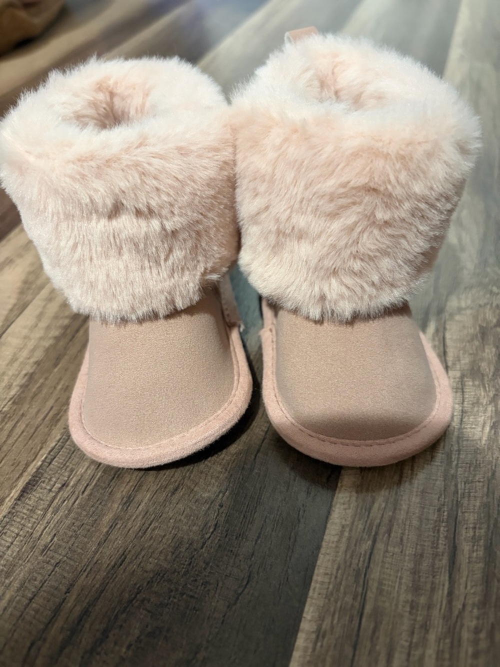 Carters Pink Faux Fur Winter Booties